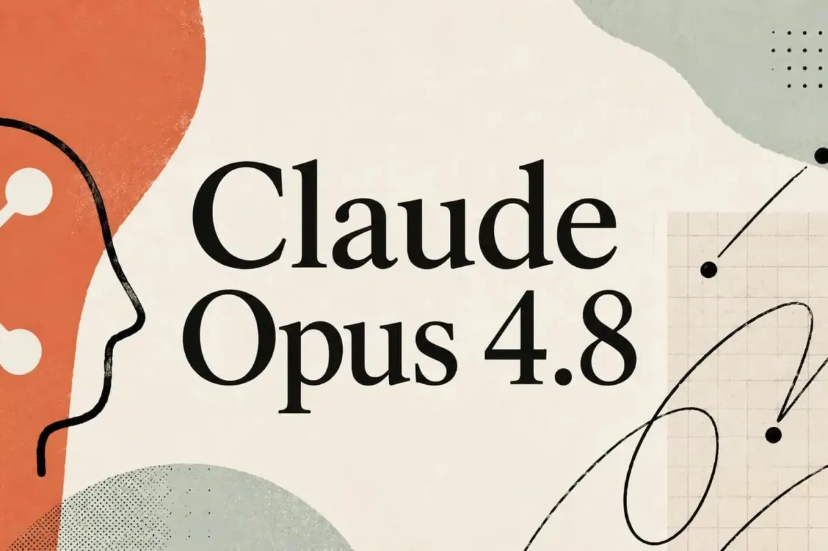 Abstract graphic with the text “Claude Opus 4.8” for a listing structure design page Abstract graphic with the text “Claude Opus 4.8” for a listing structure design page